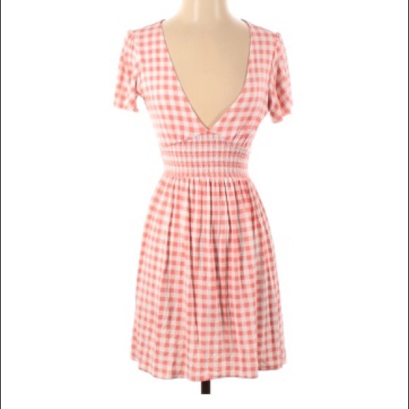 Forever 21 plaid mini v neck dress - Picture 1 of 6